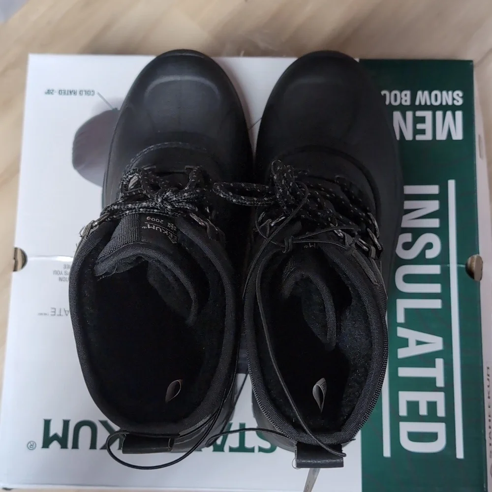 Staheekum Men's Snow Boots Cold Rated -20, Black